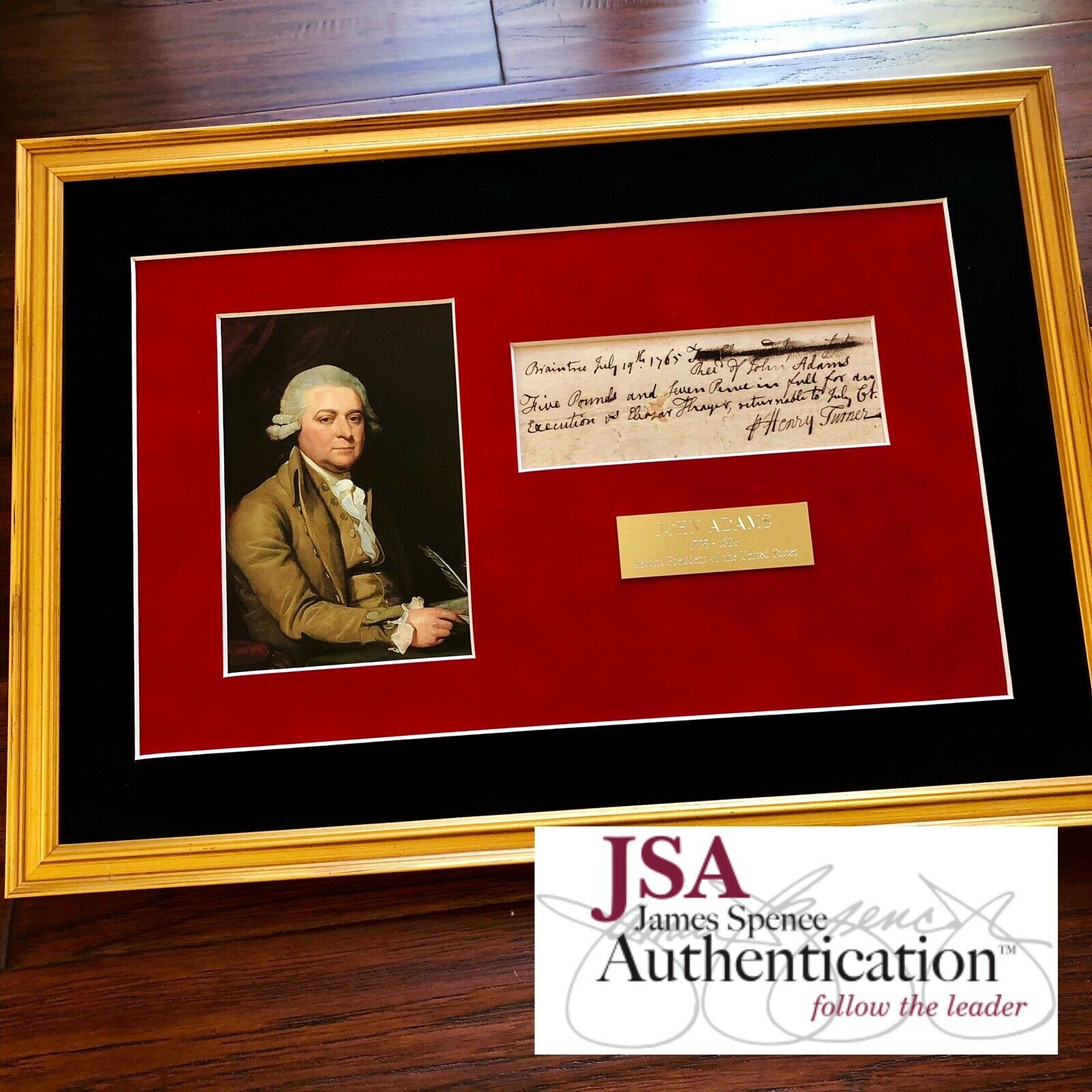 JOHN ADAMS * JSA COA * Scarce AUTOGRAPH Handwritten Note SIGNED * 2nd President