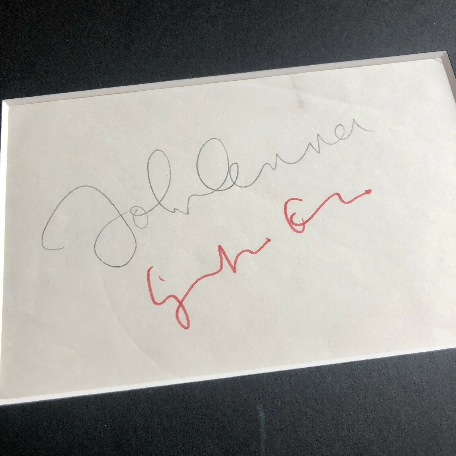 JOHN LENNON & YOKO ONO * JSA LOA * Hand Signed Autograph Album Page * Beatles