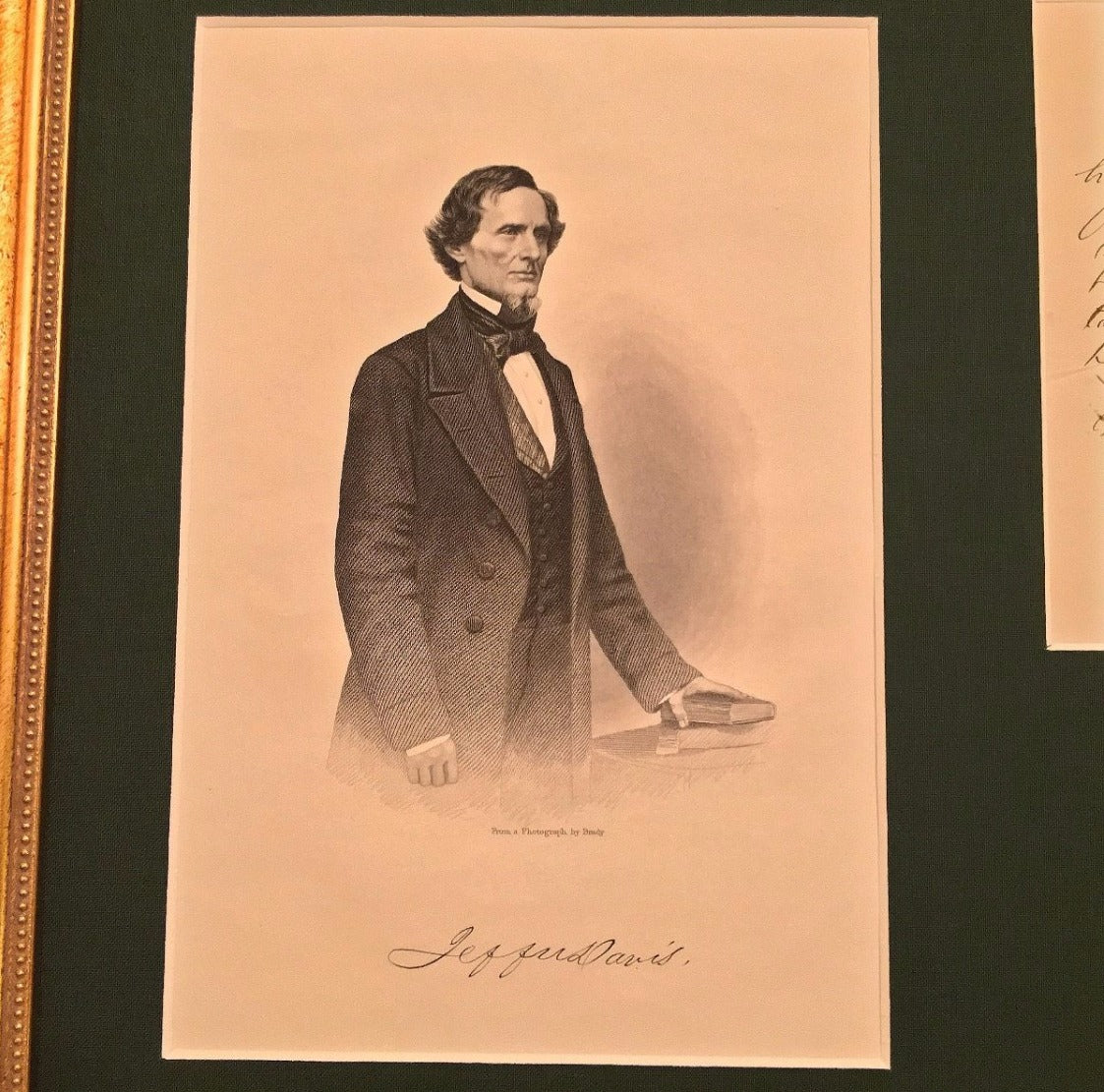 Confederate President  JEFFERSON DAVIS Autograph Letter Signed as Sectretary War