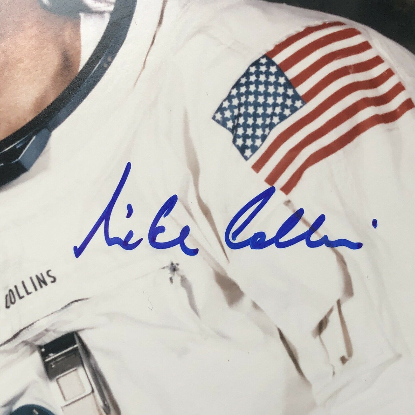 MICHAEL COLLINS * Beckett BAS 10 * Signed Space Suit Photo Autograph * Apollo 11