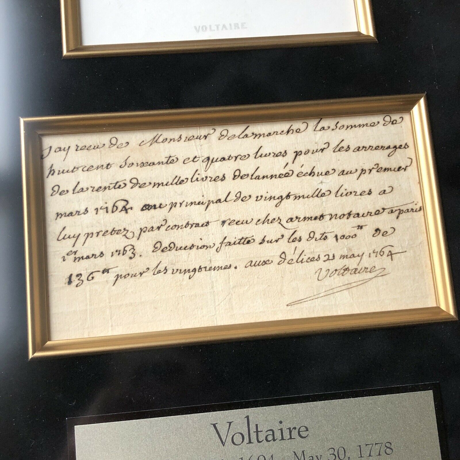 VOLTAIRE * JSA LOA * Autograph Handwritten Note Signed * François-Marie Arouet