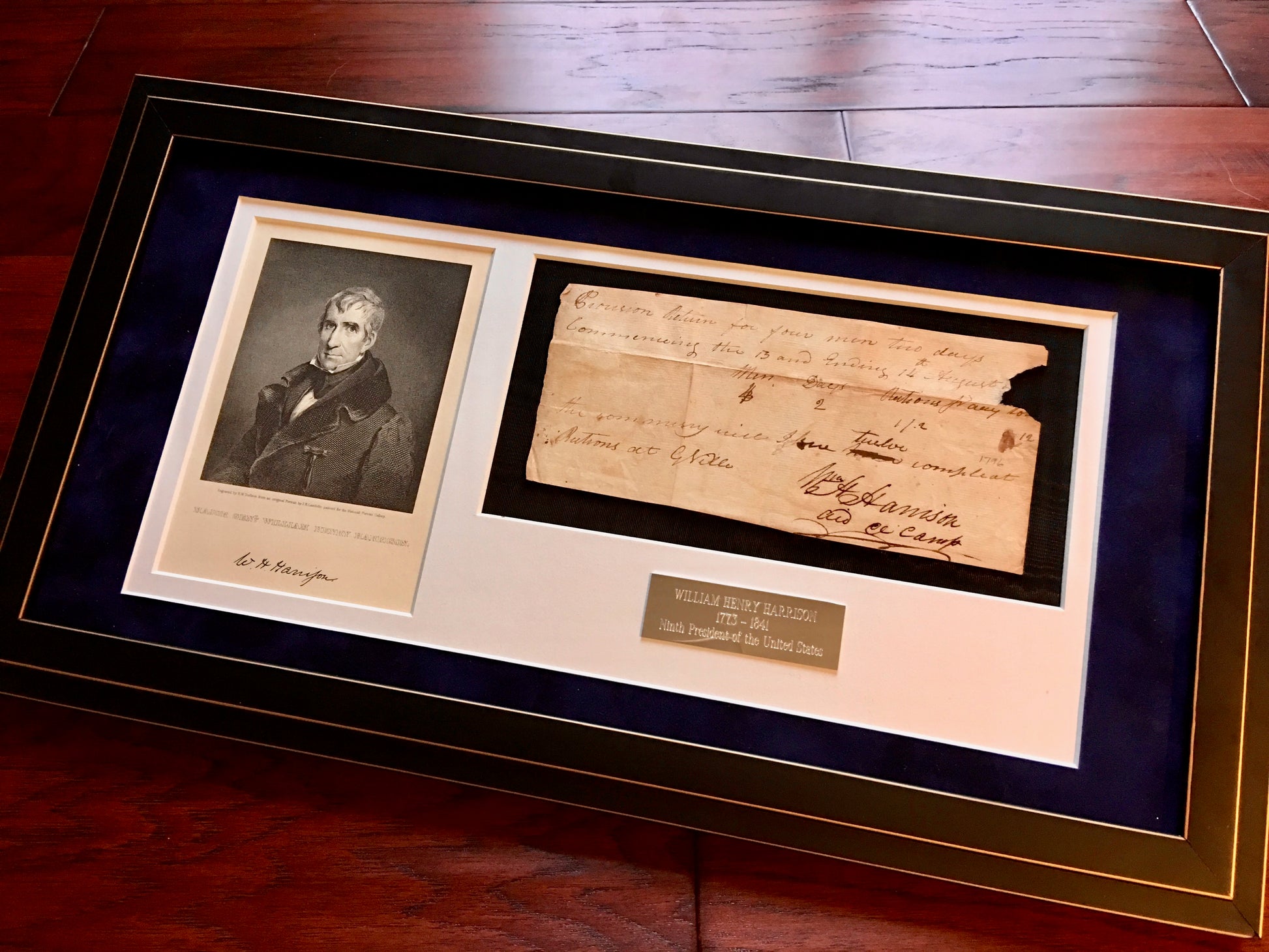 WILLIAM HENRY HARRISON * Rare AUTOGRAPH Note SIGNED * President Signature