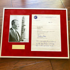 WERNHER VON BRAUN * Signed "Space Frontier" NASA Letter Postscript * Autograph
