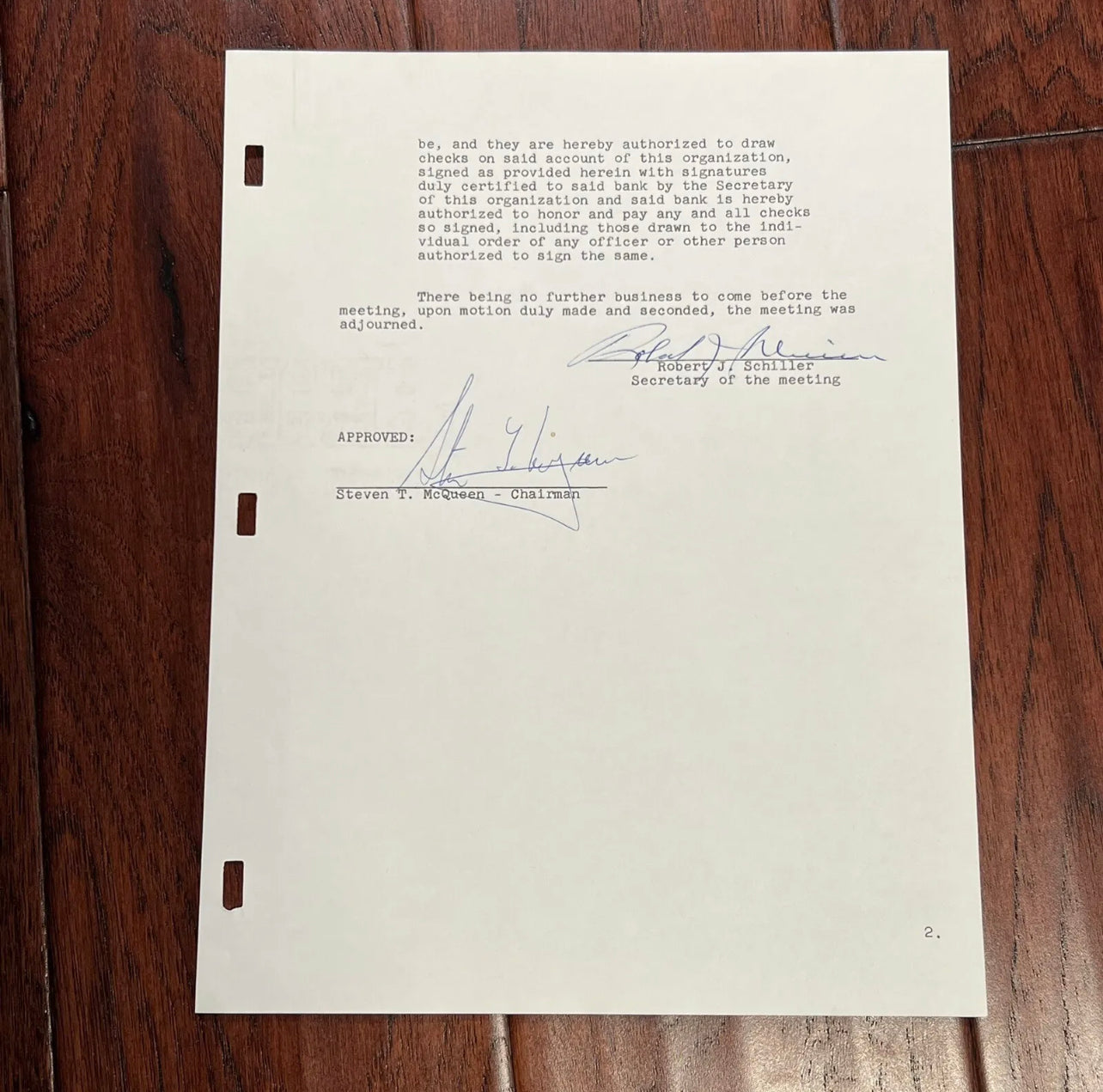 STEVE MCQUEEN * JSA LOA * Signed Movie Production Contract Autograph *