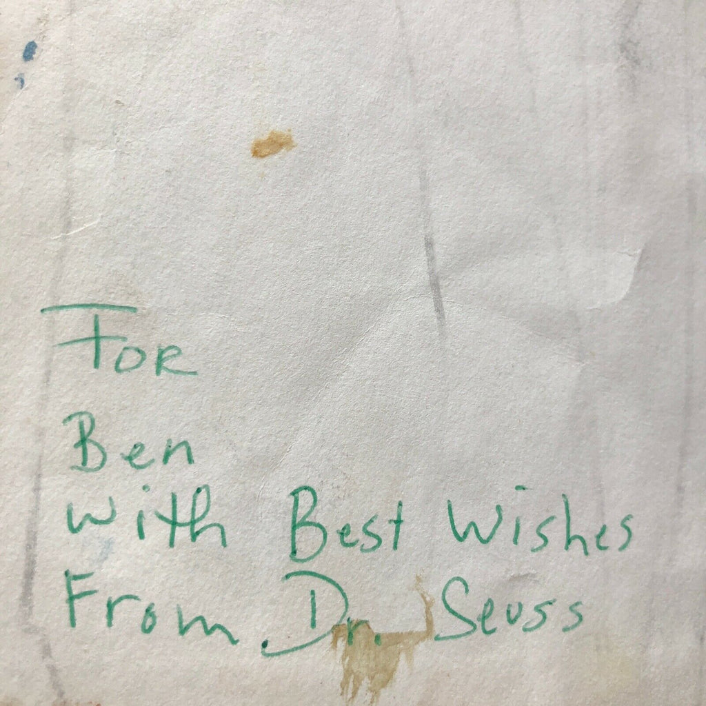 DR. SEUSS * BAS * Authentic AUTOGRAPH "Cat In The Hat" SIGNED * Kids Classic
