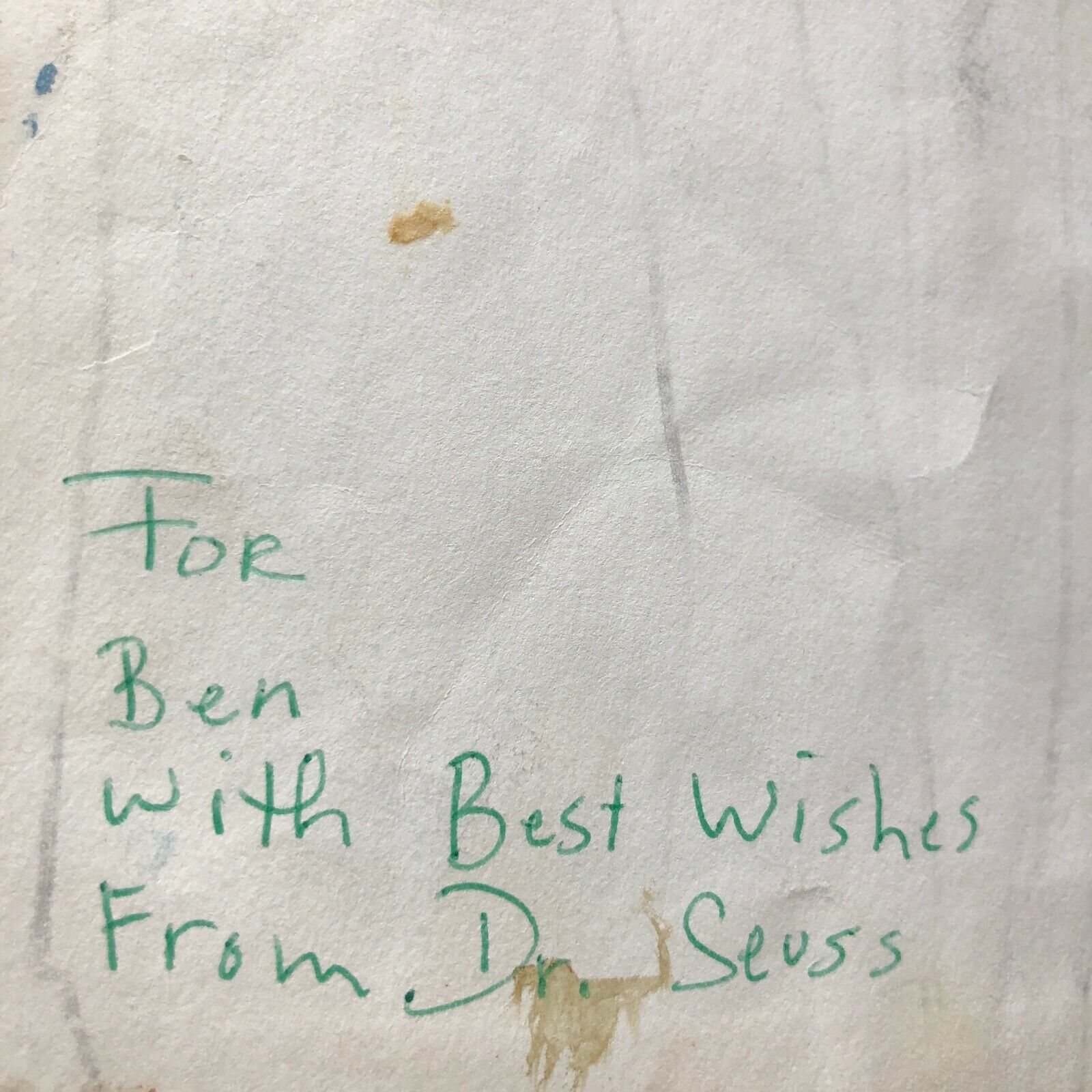 DR. SEUSS * BAS * Authentic AUTOGRAPH "Cat In The Hat" SIGNED * Kids Classic