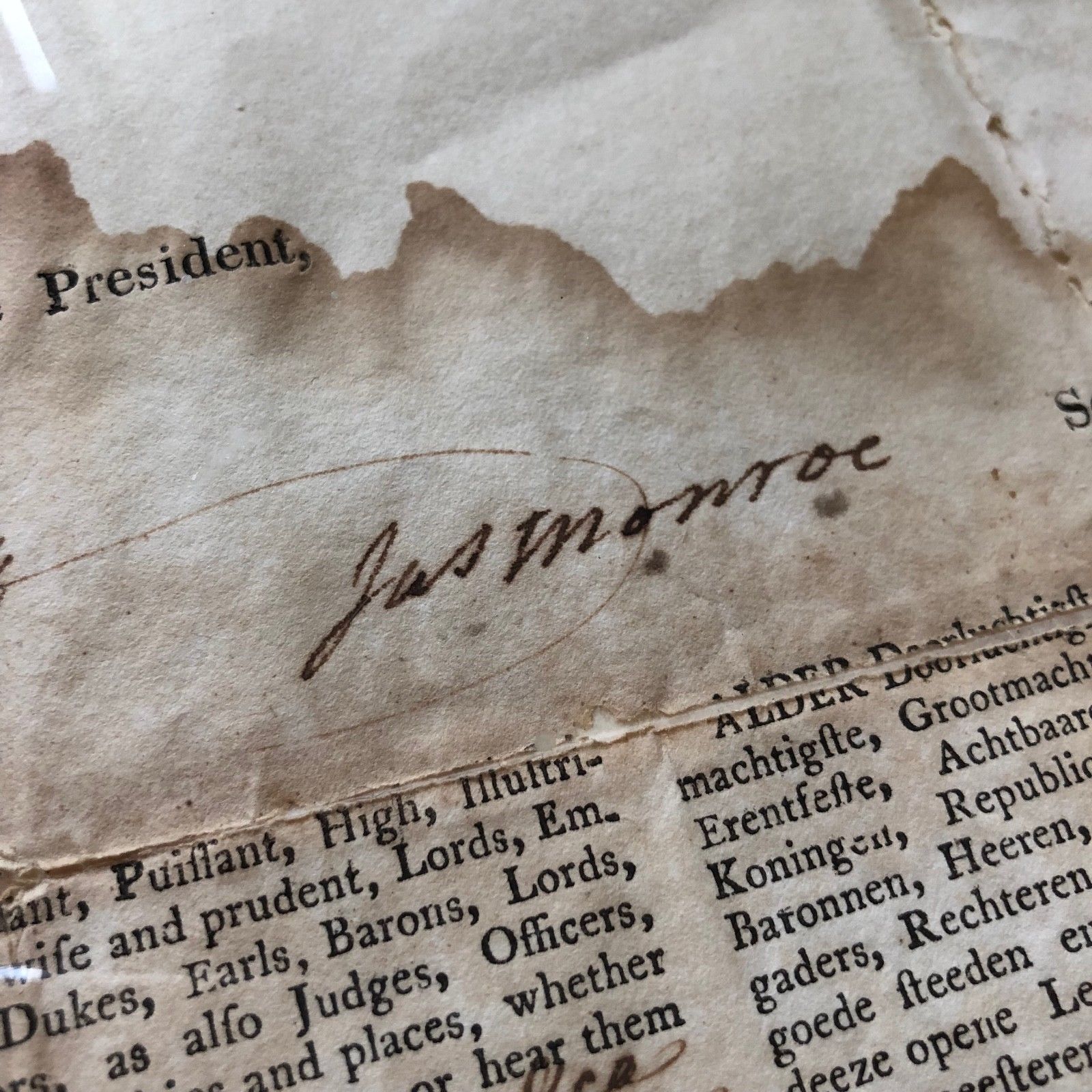 JAMES MADISON * JAMES MONROE Dual AUTOGRAPH Ship's Papers SIGNED * 1812