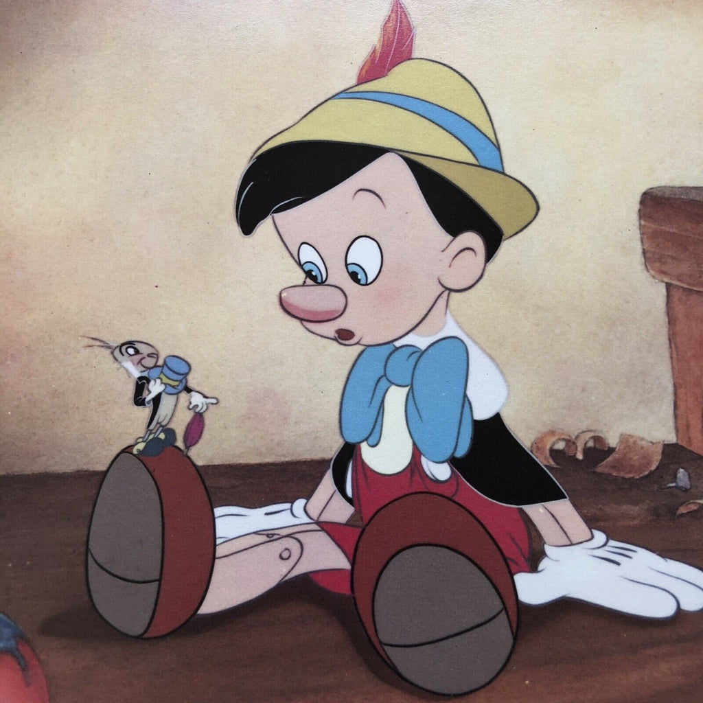 WALT DISNEY * JSA LOA Phil Sears * Pinocchio Signed Production Cel Autograph