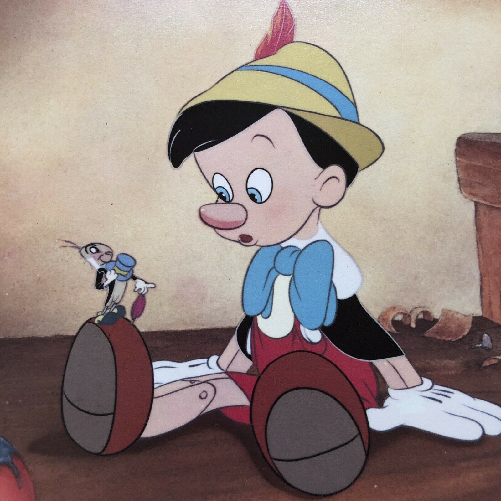 WALT DISNEY * JSA LOA Phil Sears * Pinocchio Signed Production Cel Autograph
