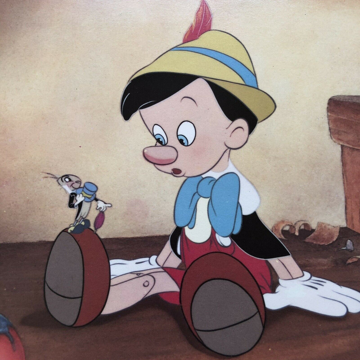 WALT DISNEY * JSA LOA Phil Sears * Pinocchio Signed Production Cel Autograph