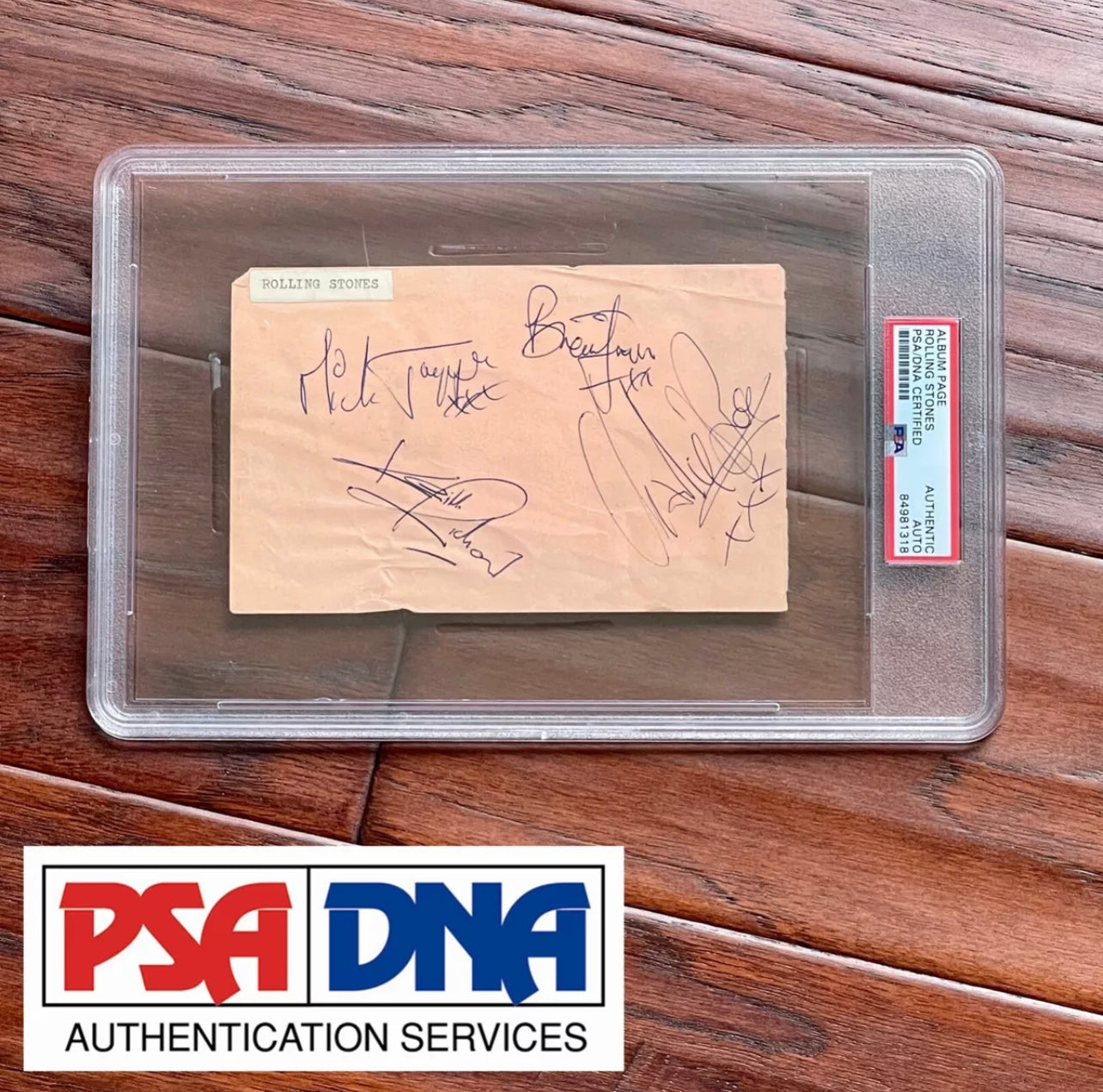 ROLLING STONES * PSA * AUTOGRAPHS Jagger Jones Richards Watts SIGNED * Orbison