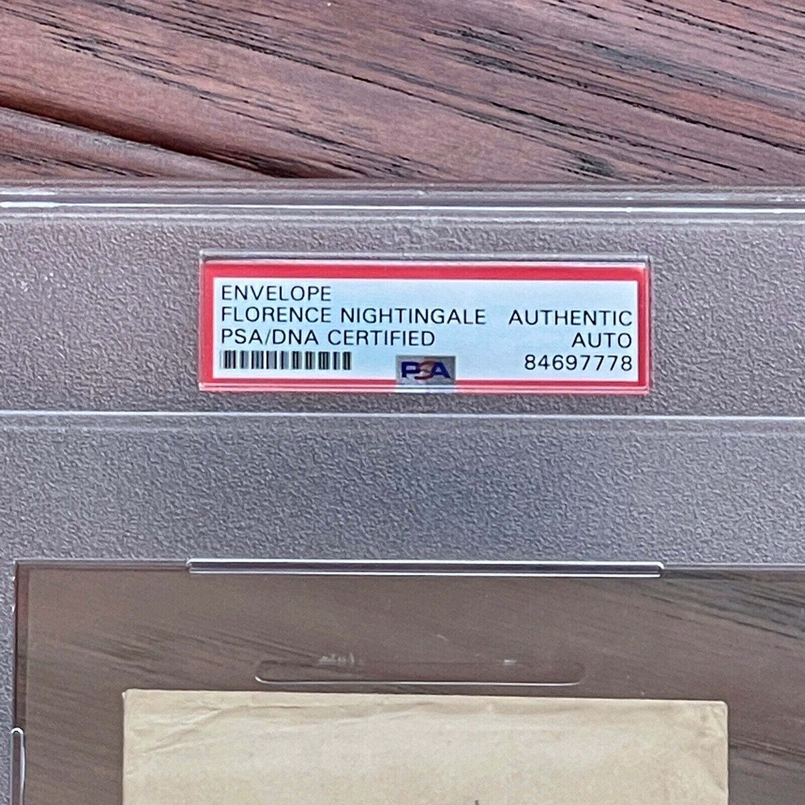 FLORENCE NIGHTINGALE * PSA/DNA * AUTOGRAPH Envelope SIGNED * To Red Cross Member