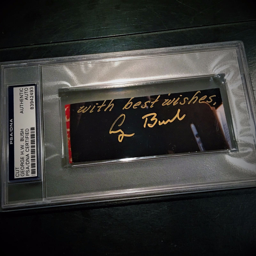 George H.W. Bush * PSA/DNA Slabbed * Authentic AUTOGRAPH Hand Signed President