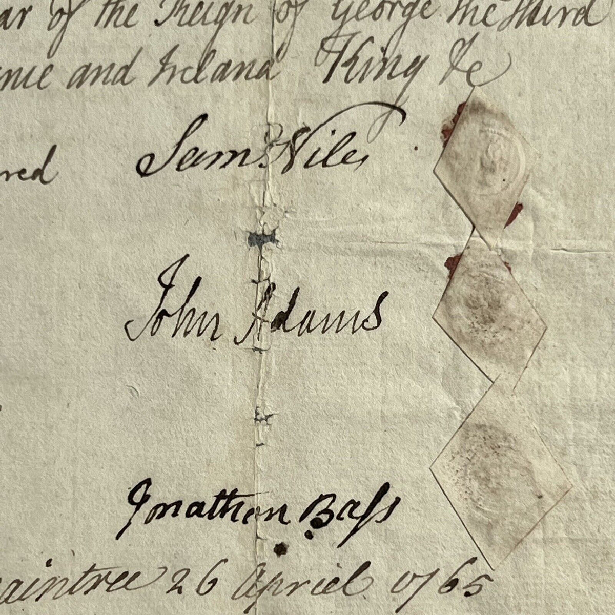 JOHN ADAMS * PSA/DNA * Handwritten Autograph Document Mentions George III Signed