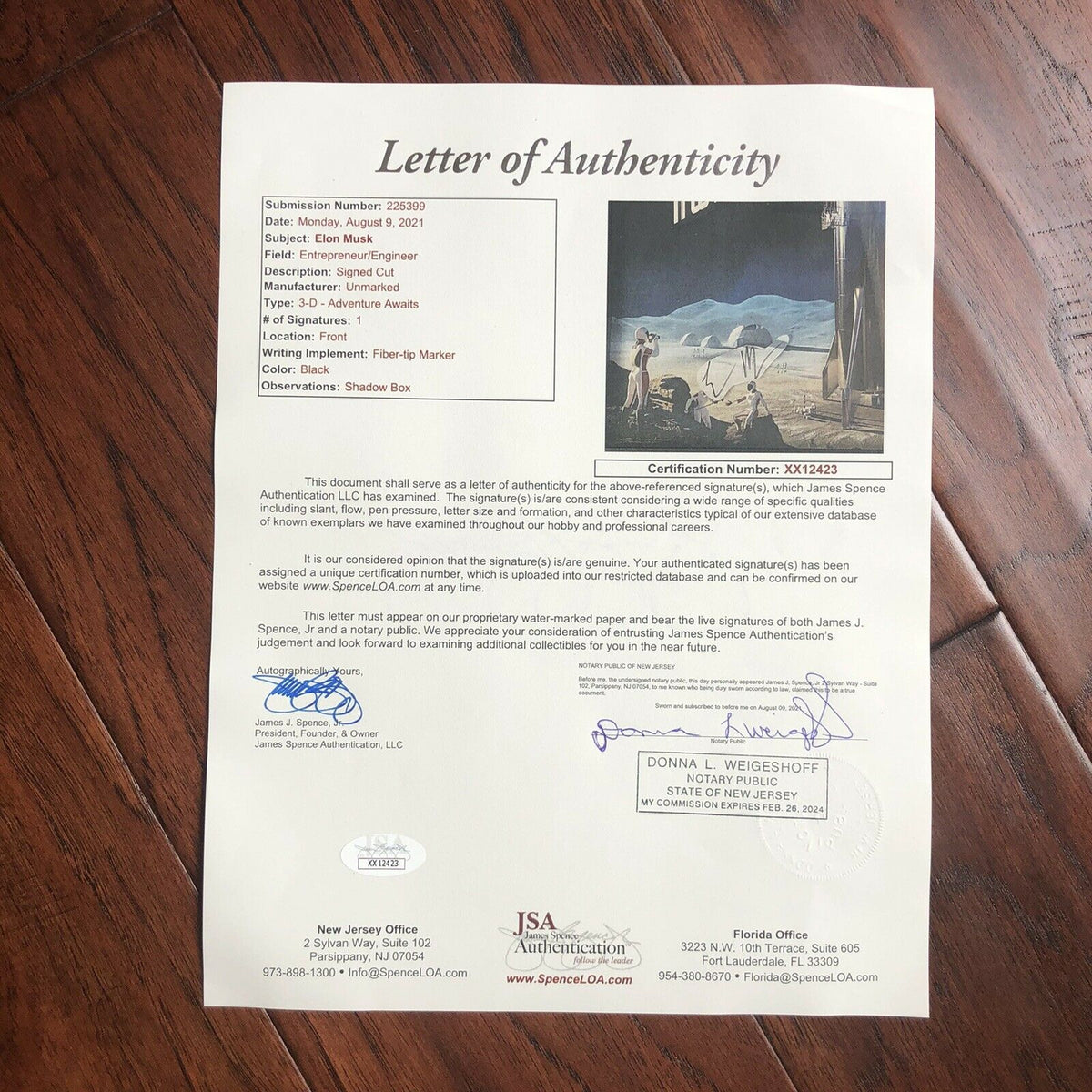 ELON MUSK * JSA LOA * Autograph 11x14 3D Signed Shadow Box Photo * Tesla