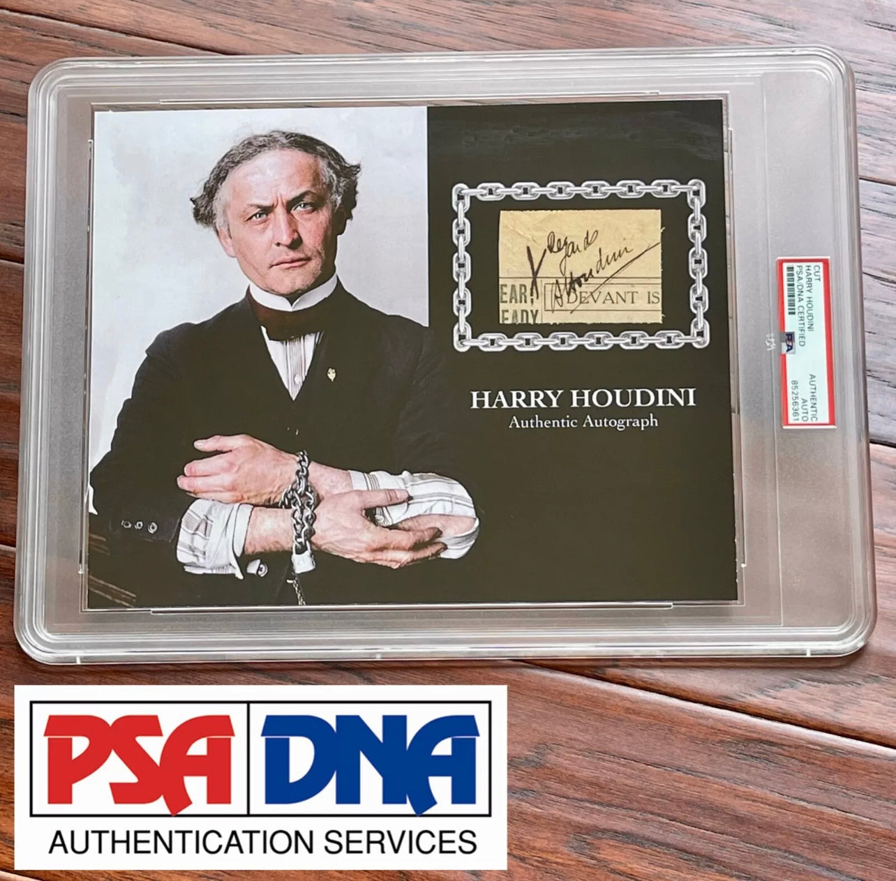 HARRY HOUDINI * PSA/DNA * Autograph Cut Signature Signed Display * Magician