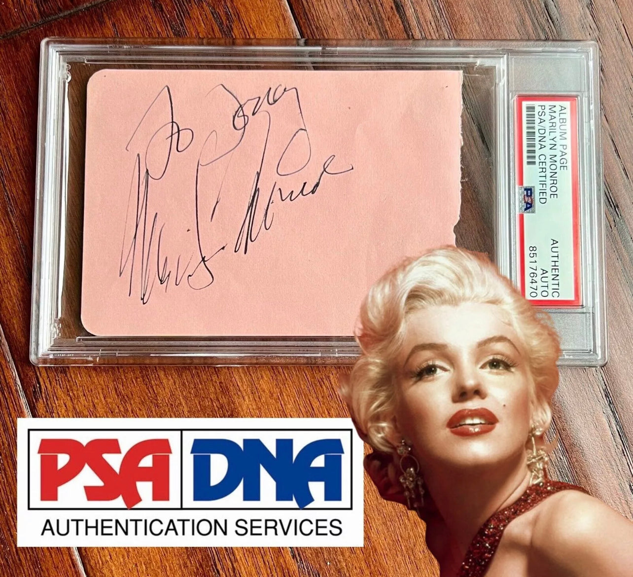 MARILYN MONROE * PSA/DNA * Authentic AUTOGRAPH Album Page SIGNED * Signature
