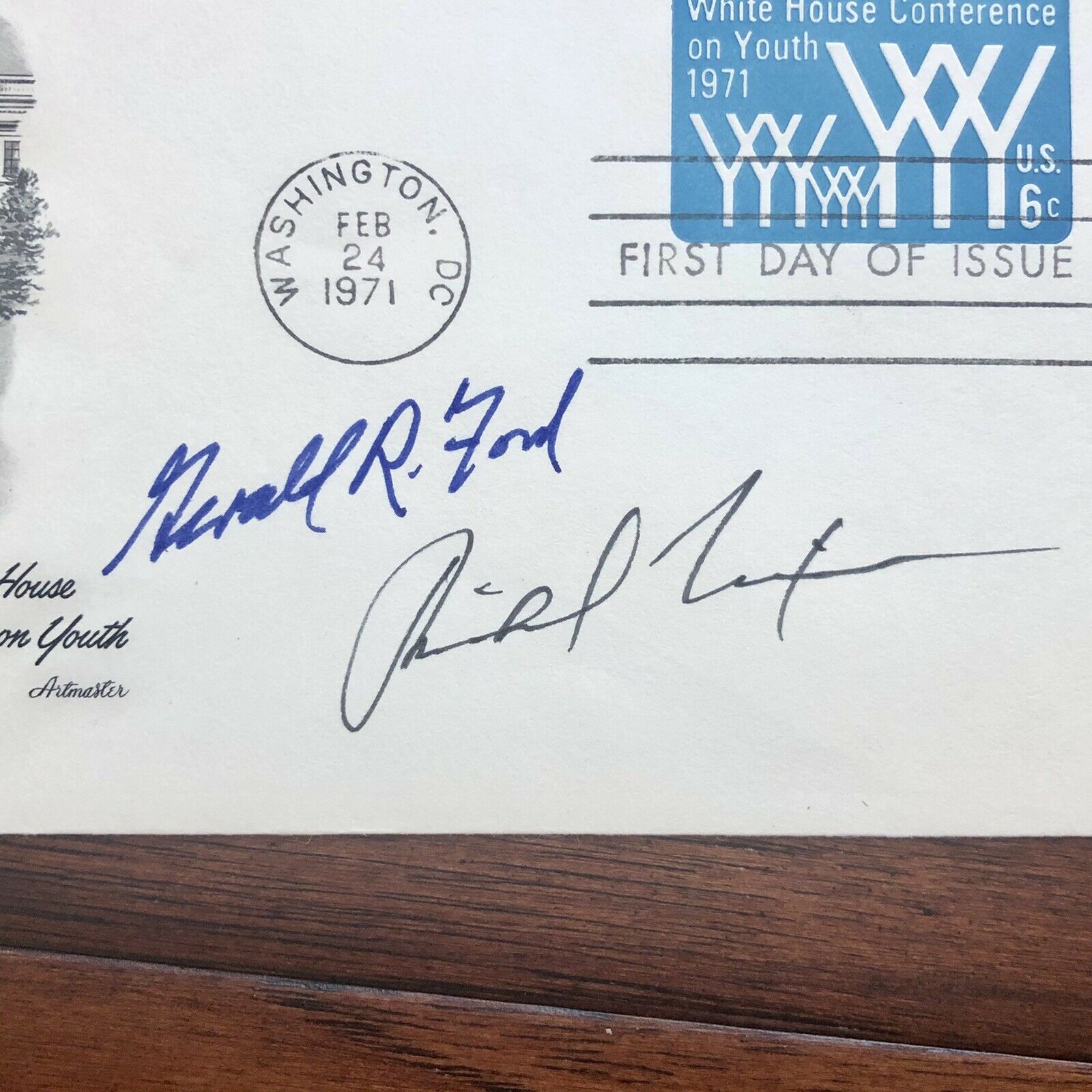 GERALD FORD & RICHARD NIXON * JSA LOA * Hand Signed Autograph Envelope First Day