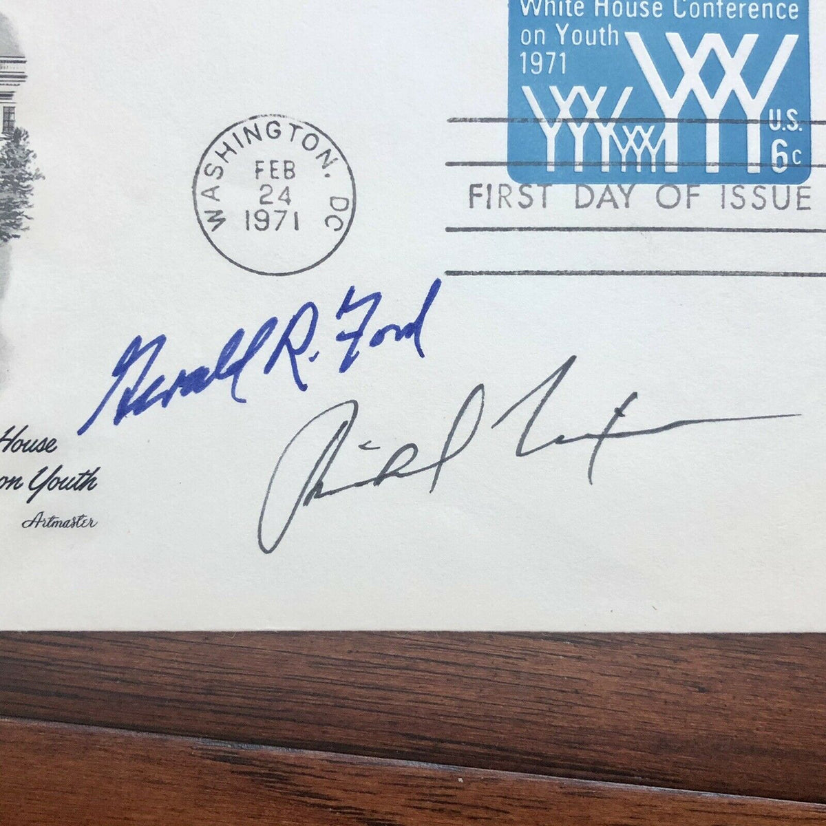GERALD FORD & RICHARD NIXON * JSA LOA * Hand Signed Autograph Envelope First Day
