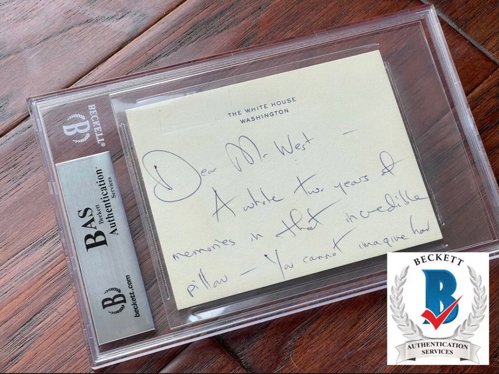 JACQUELINE KENNEDY * WHITE HOUSE NOTE * Autograph Hand SIGNED * As First Lady