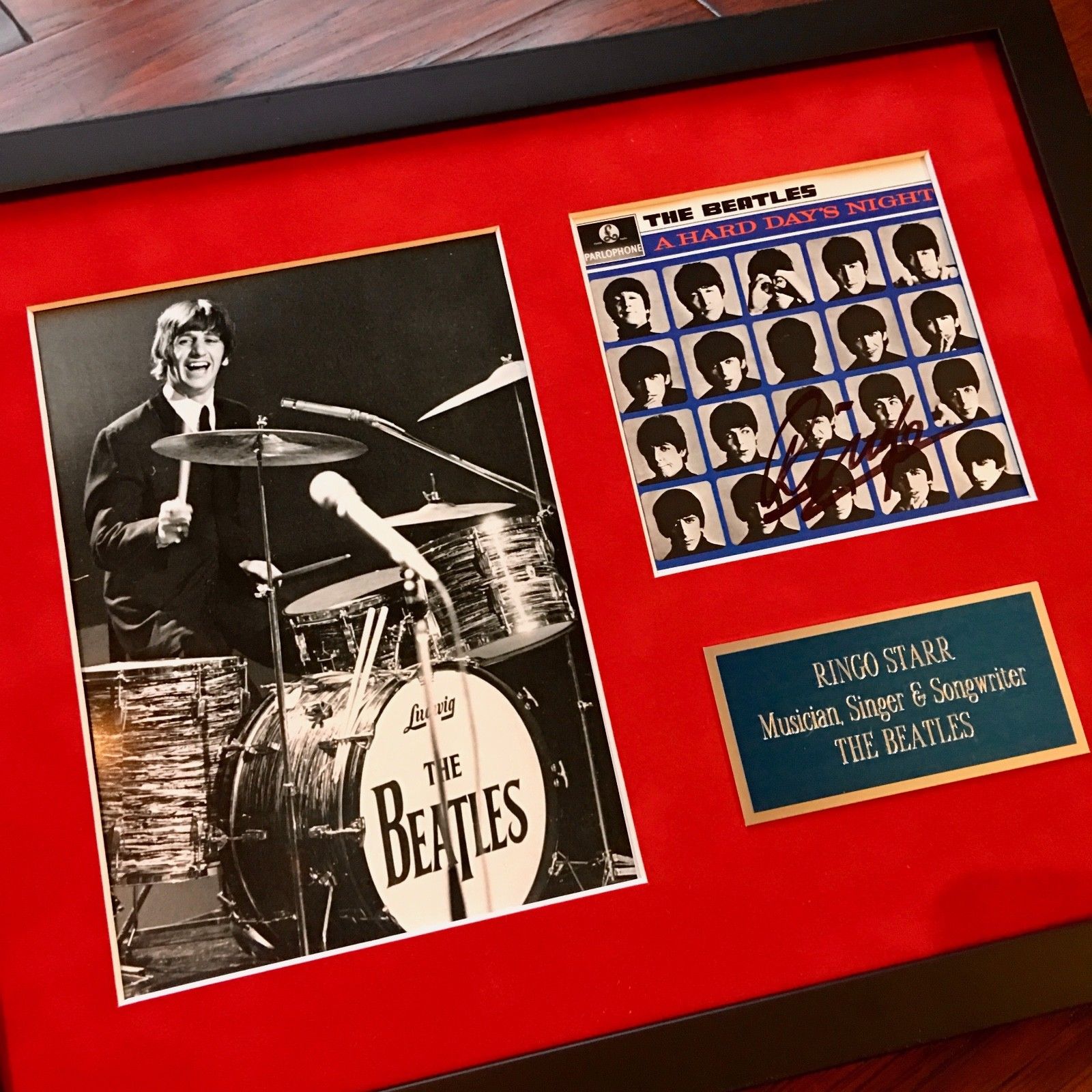 RINGO STARR * BEATLES * PSA/DNA AUTOGRAPH "Hard Day's Night" Album Cover SIGNED