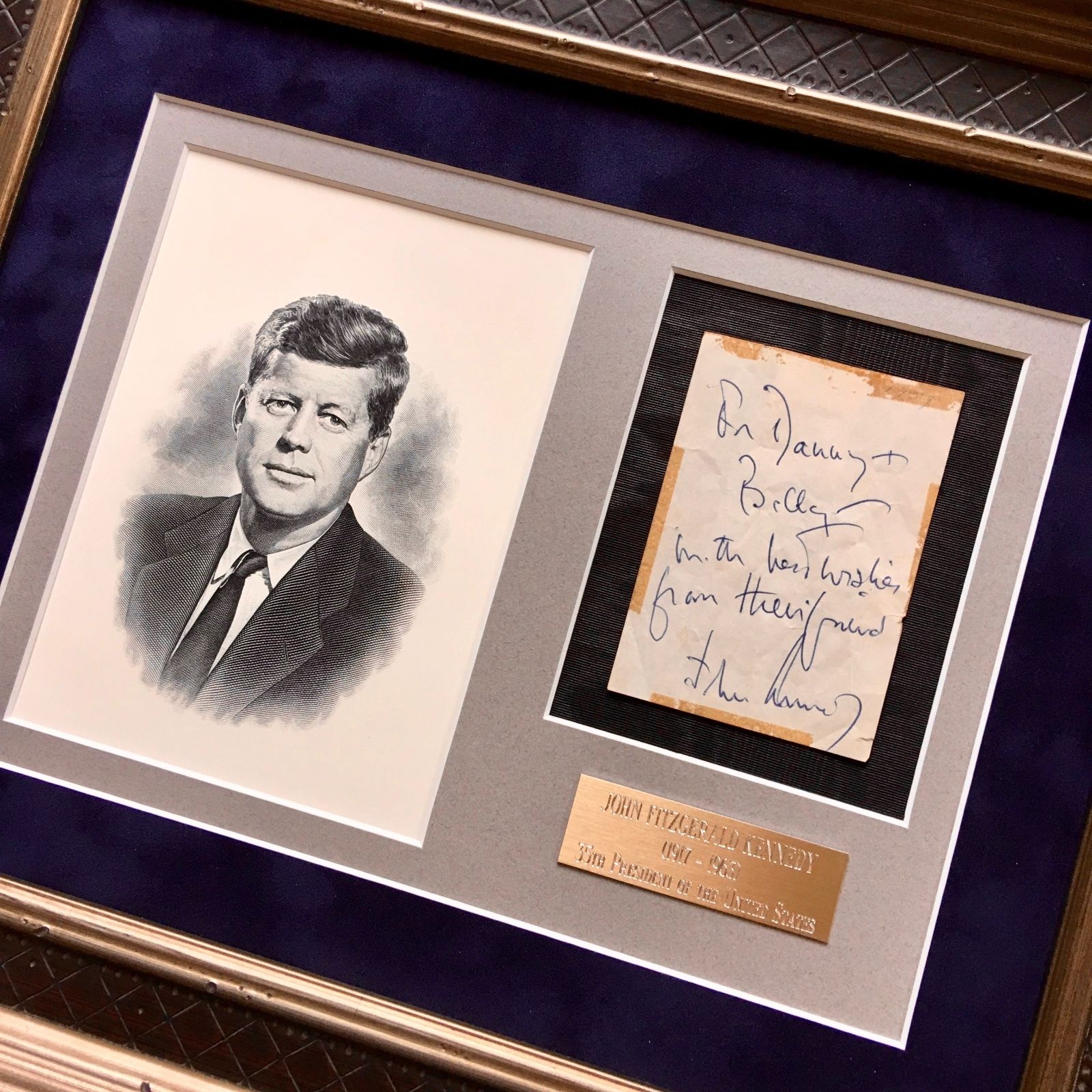 JOHN F. KENNEDY * JSA COA * Scarce Authentic AUTOGRAPH Note SIGNED * President
