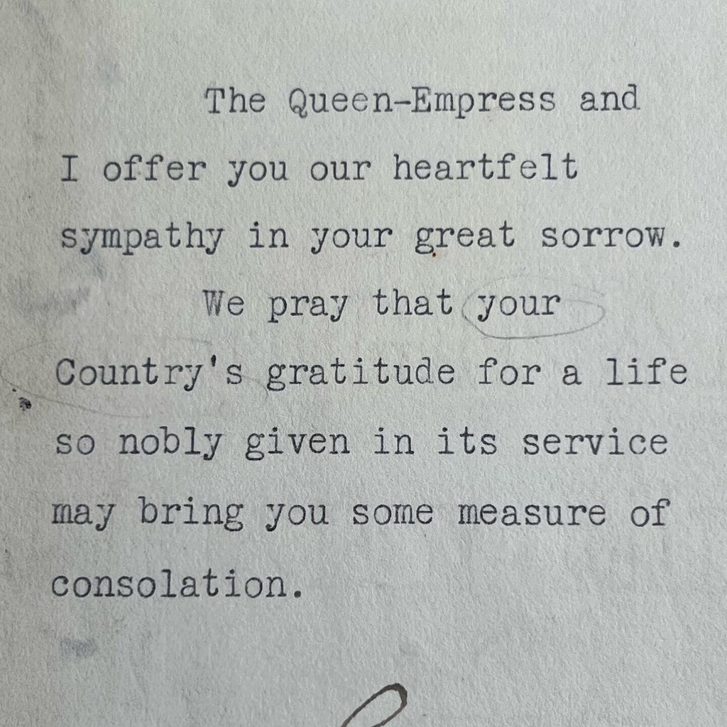 KING GEORGE VI * JSA * Signed Autograph Letter Sent to Family of KIA Soldiers