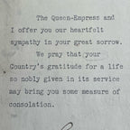 KING GEORGE VI * JSA * Signed Autograph Letter Sent to Family of KIA Soldiers