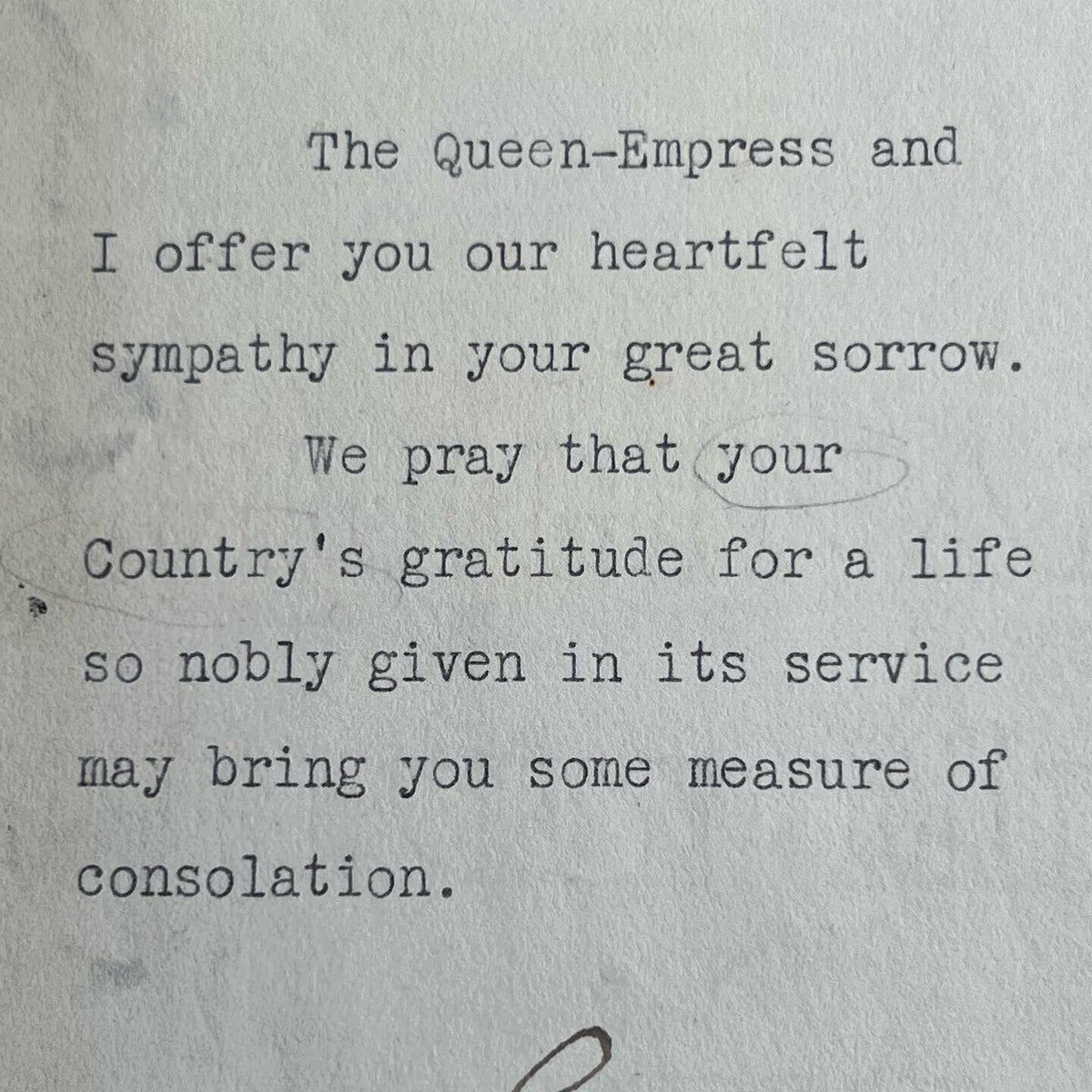 KING GEORGE VI * JSA * Signed Autograph Letter Sent to Family of KIA Soldiers