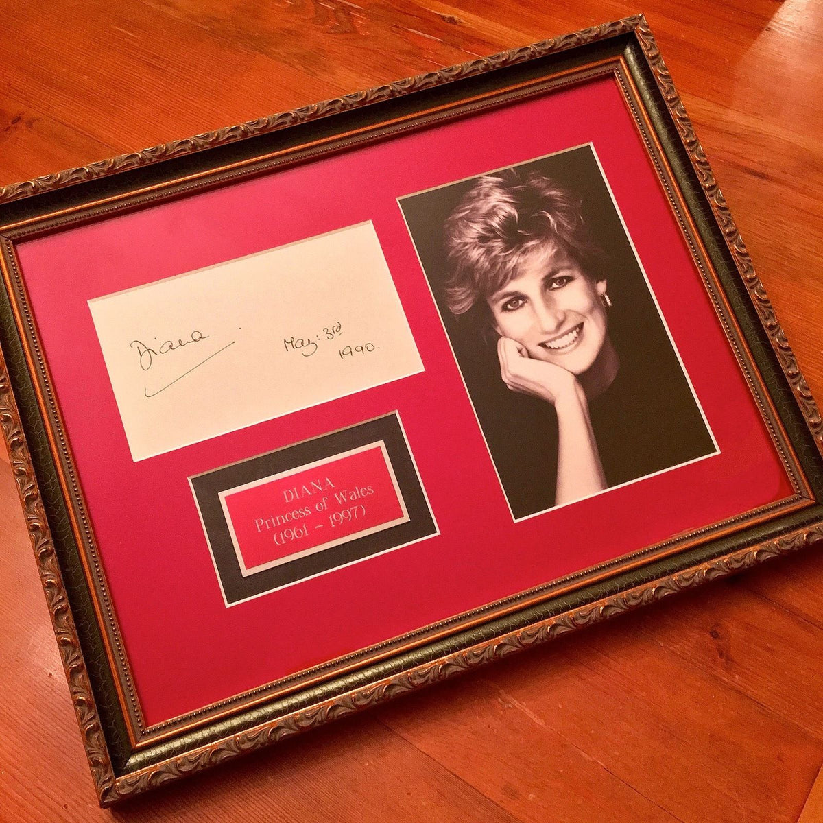 DIANA * Princess of Wales * Scarce Authentic AUTOGRAPH hand SIGNED * Proof!