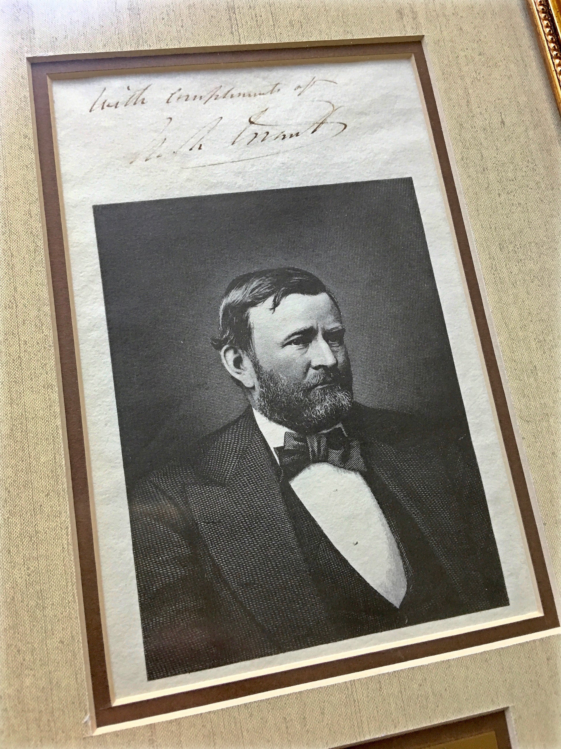 ULYSSES S. GRANT * AUTOGRAPH Antique Engraving Signed