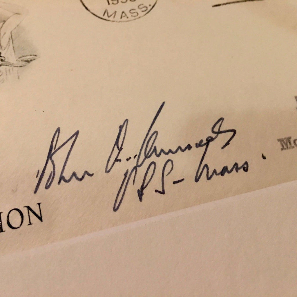 JOHN F. KENNEDY * JSA COA * Scarce "USS Mass" AUTOGRAPH Signed * President