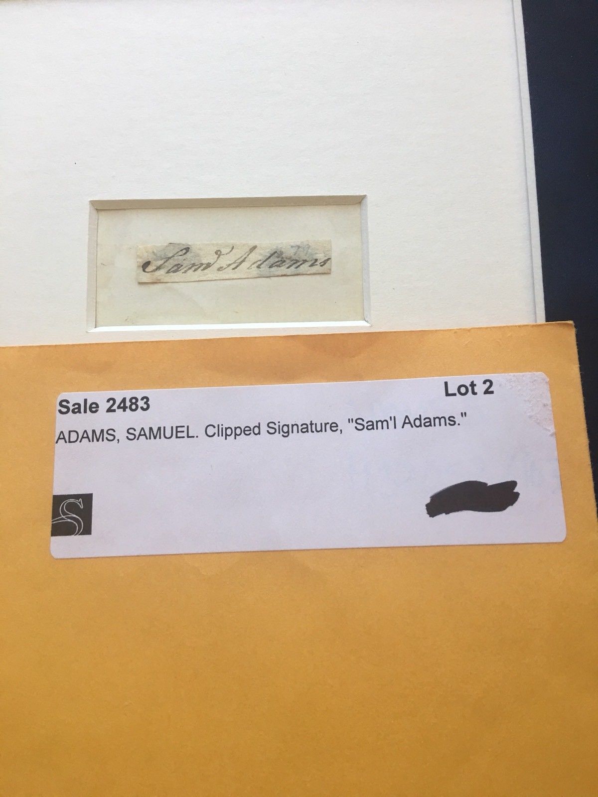 SAMUEL ADAMS * Scarce AUTOGRAPH Cut Signature SIGNED * Declaration Independence