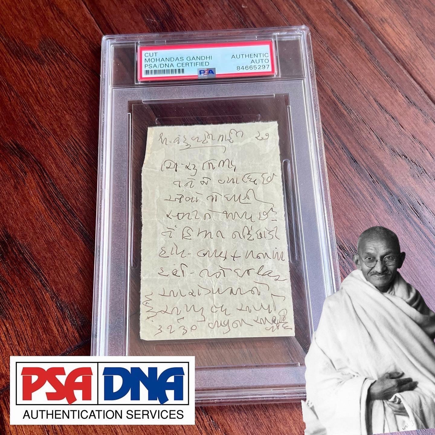 MAHATMA GANDHI * PSA/DNA * Autograph Handwritten Letter From Prison Signed
