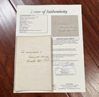 WASHINGTON IRVING * JSA LOA * Signed Autograph Page Inscribed from Sleepy Hallow