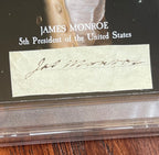 JAMES MONROE * PSA * Autograph Cut Signature Signed * President Encapsulated