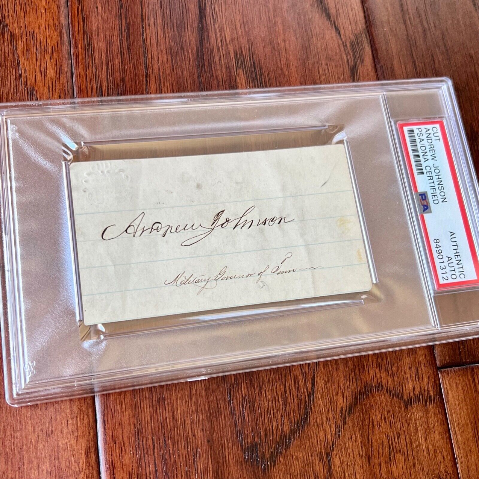 ANDREW JOHNSON * PSA/DNA * AUTOGRAPH Military Governor SIGNED Abraham Lincoln VP