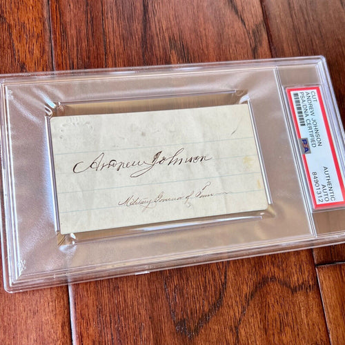 ANDREW JOHNSON * PSA/DNA * AUTOGRAPH Military Governor SIGNED Abraham Lincoln VP