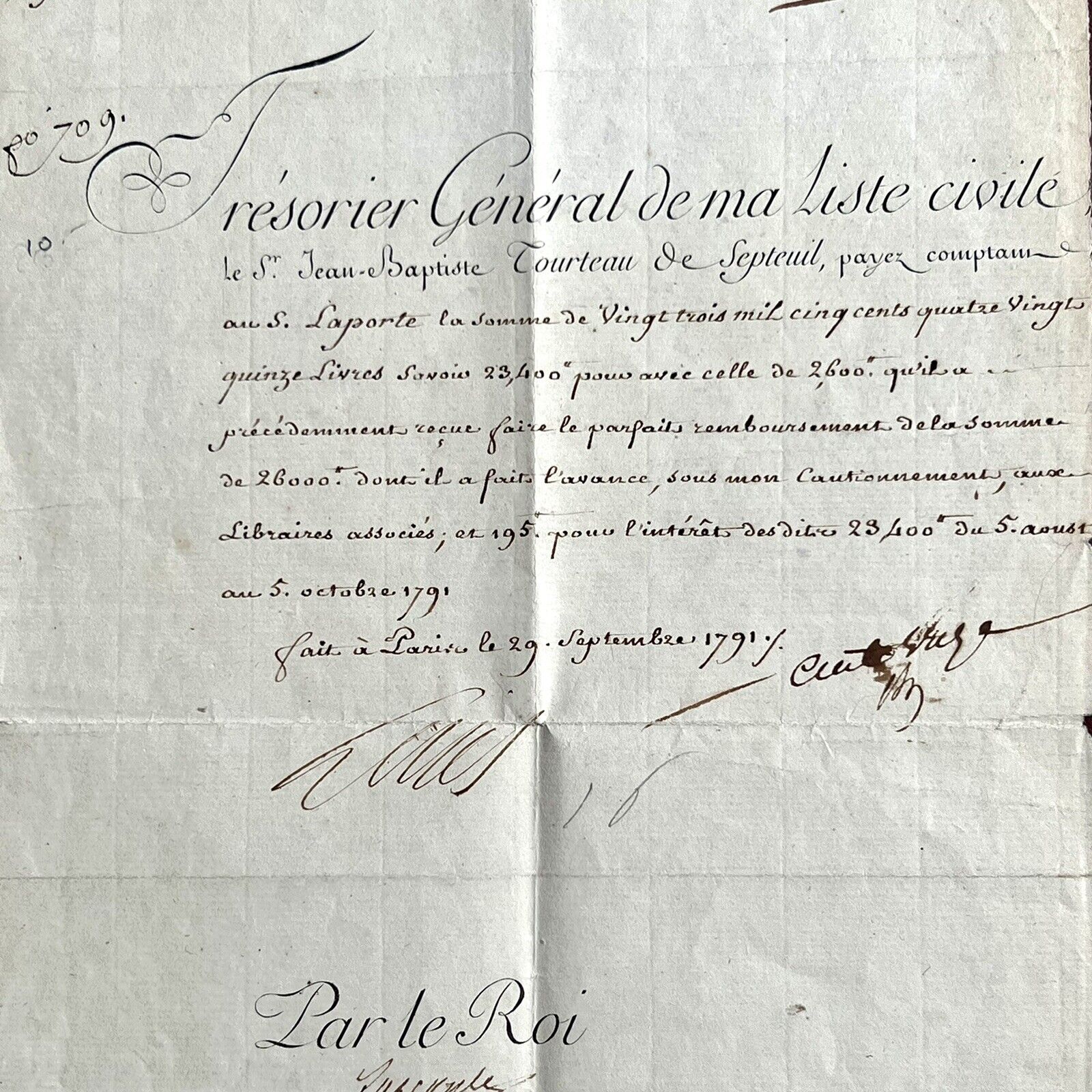 LOUIS XVI * JSA LOA * Beheaded King Signed Excessive Spending Document Autograph