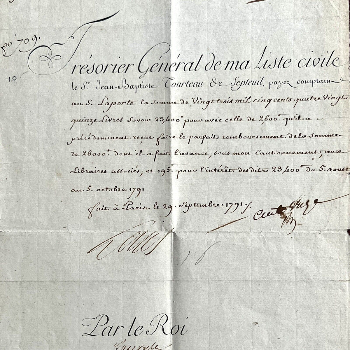 LOUIS XVI * JSA LOA * Beheaded King Signed Excessive Spending Document Autograph