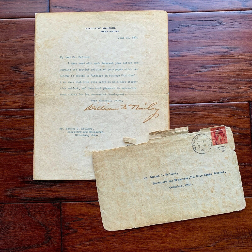 WILLIAM McKINLEY * JSA * AS PRESIDENT Executive Mansion AUTOGRAPH Letter SIGNED