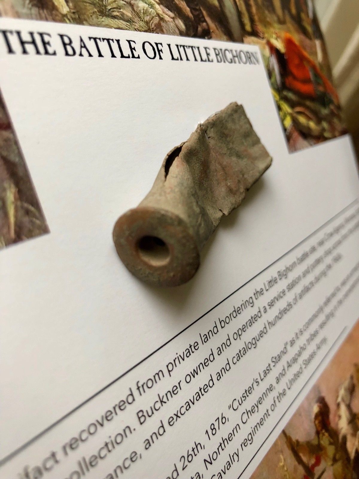 CUSTER'S LAST STAND * Original Battlefield Dug Artifact * LITTLE BIGHORN * COA