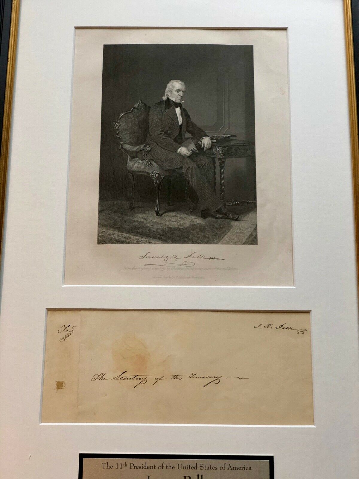JAMES K. POLK * BAS COA * Scarce AUTOGRAPH Envelope SIGNED * 11th President