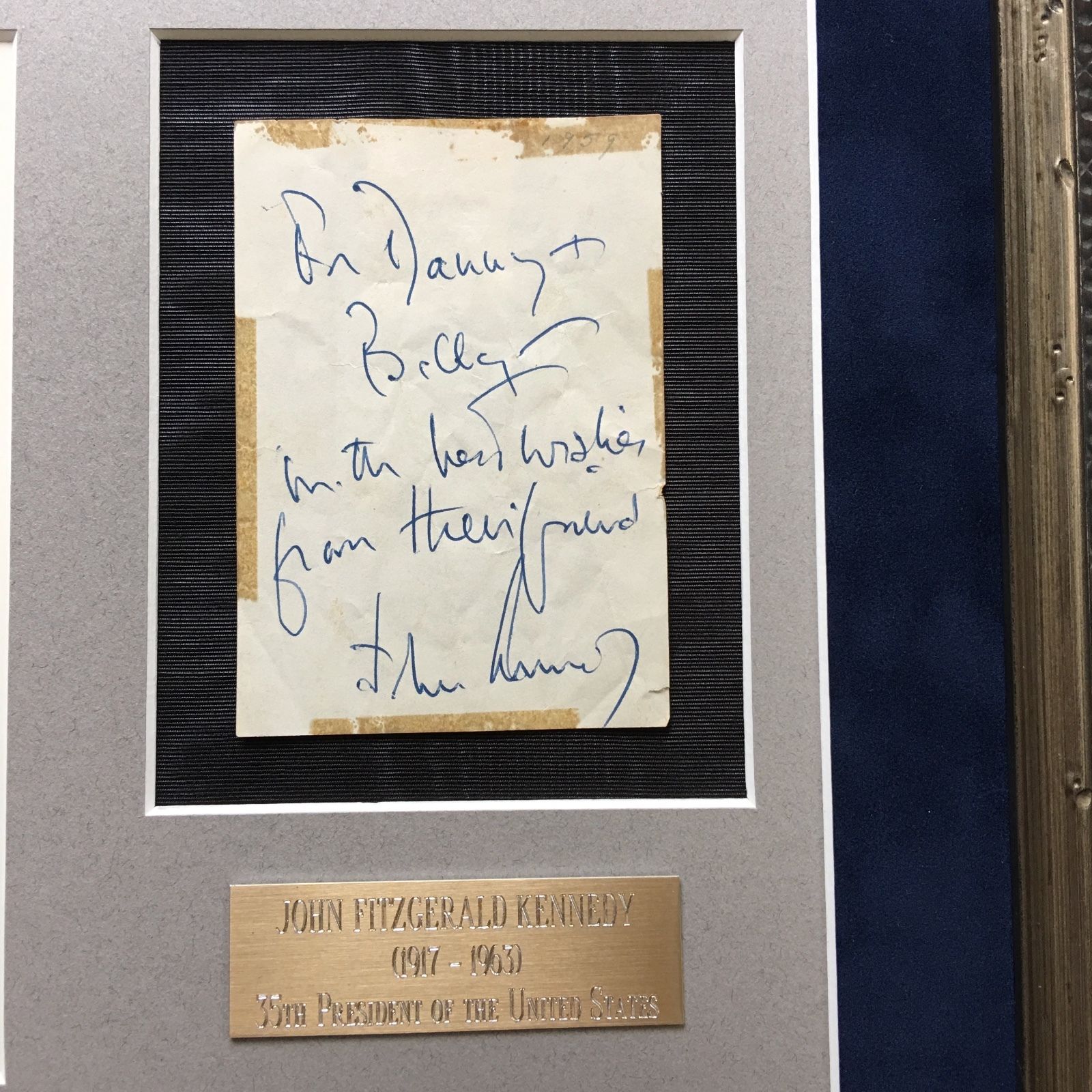 JOHN F. KENNEDY * JSA COA * Scarce Authentic AUTOGRAPH Note SIGNED * President