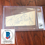 WALT DISNEY * Beckett BAS Slabbed * Large Autograph Cut Signature Signed *