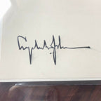 LYNDON B. JOHNSON * BECKETT BAS SLAB * Autograph Bookplate Signed President