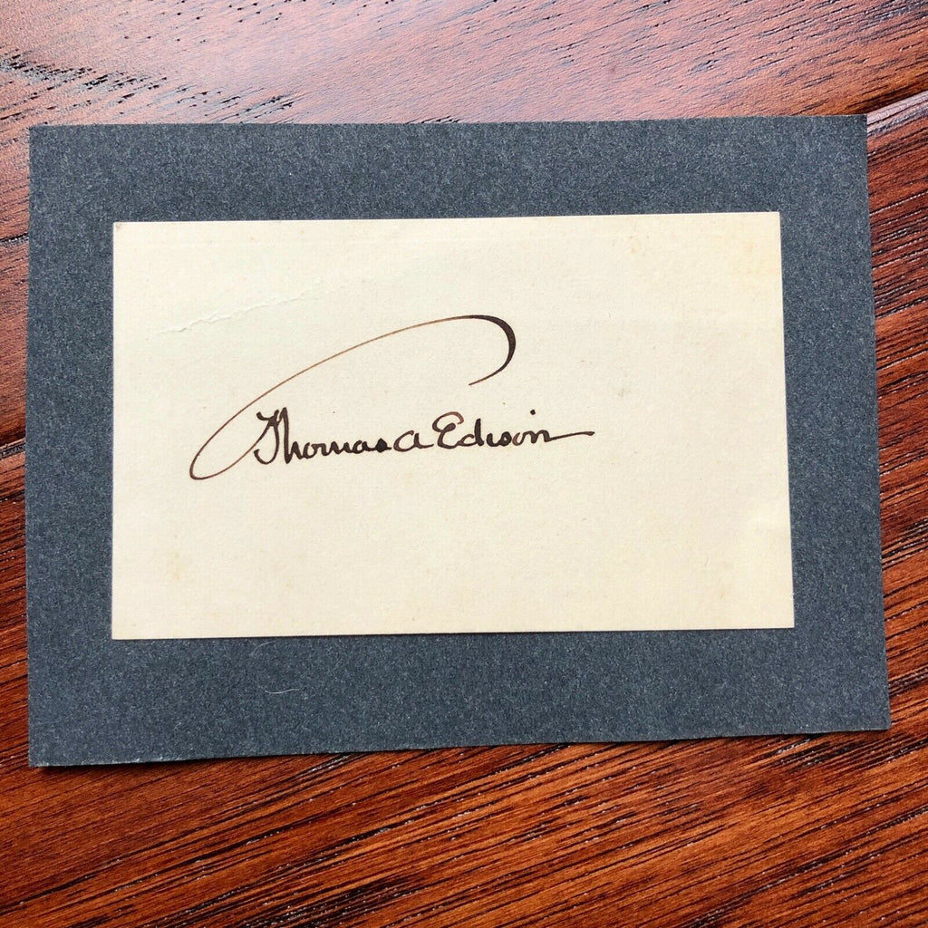 THOMAS EDISON * JSA * Authentic Handwritten AUTOGRAPH SIGNED * Full Signature