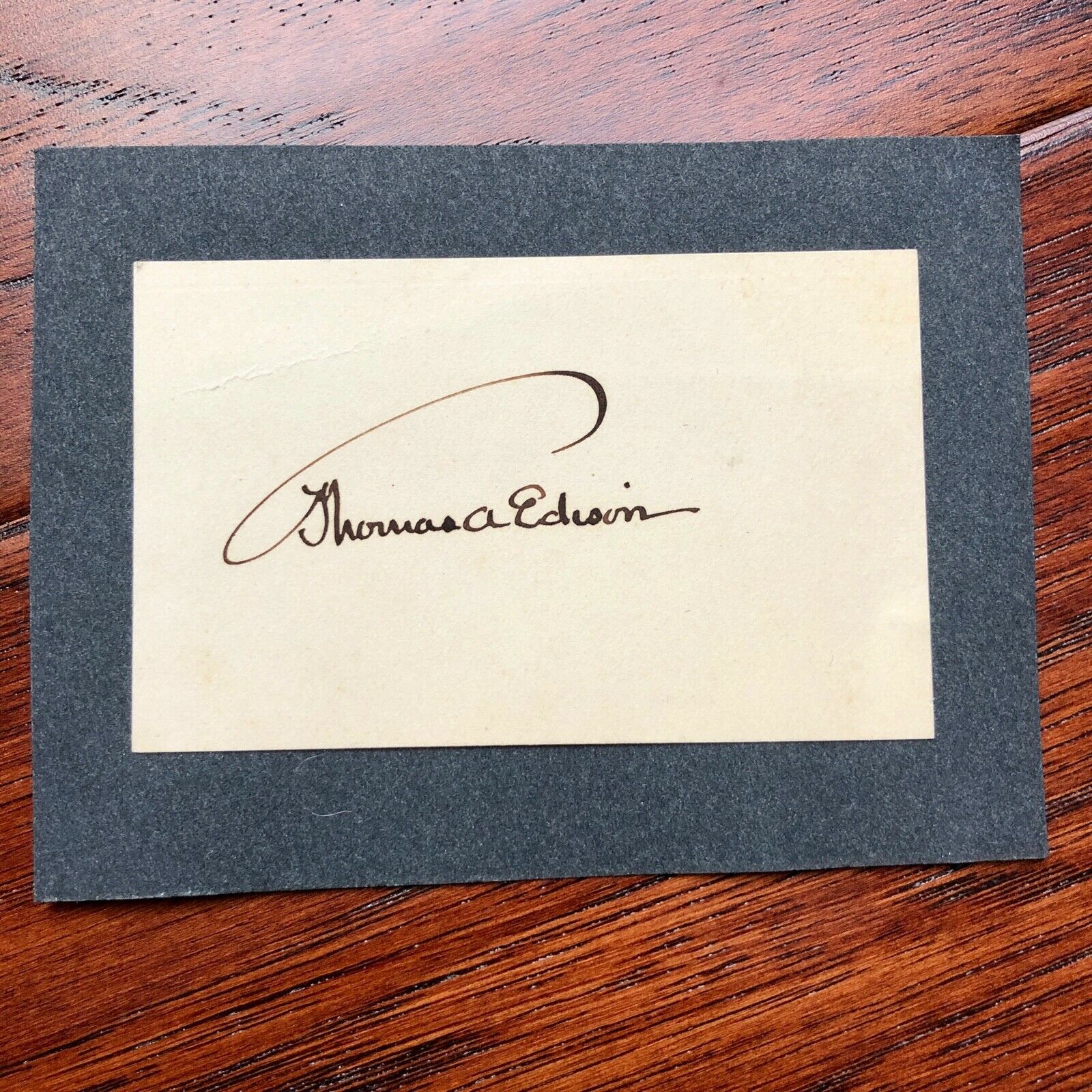 THOMAS EDISON * JSA * Authentic Handwritten AUTOGRAPH SIGNED * Full Signature