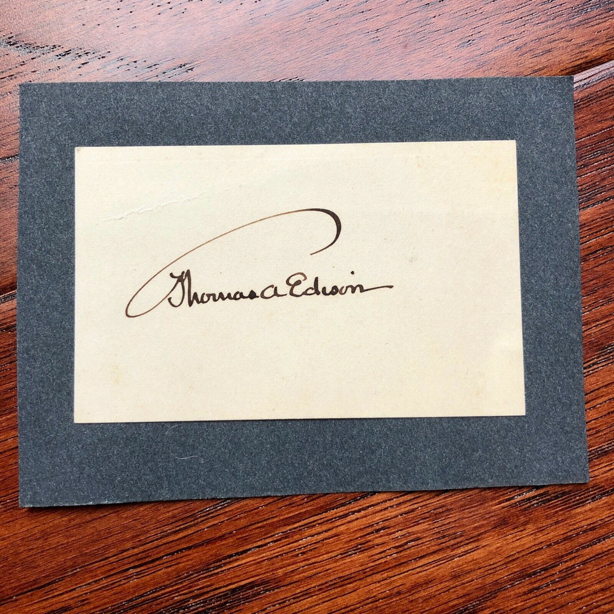 THOMAS EDISON * JSA * Authentic Handwritten AUTOGRAPH SIGNED * Full Signature