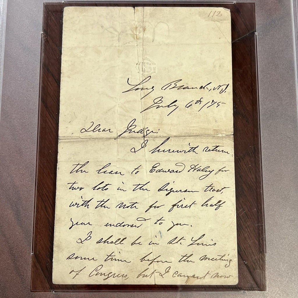 ULYSSES S GRANT * PSA/DNA * Autograph Letter Signed as President Handwritten